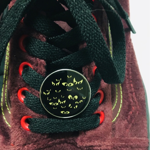 Vans Disney “Magic Mirror On The Wall” Platform Sneakers Size 8 Suede Burgundy - Picture 7 of 15